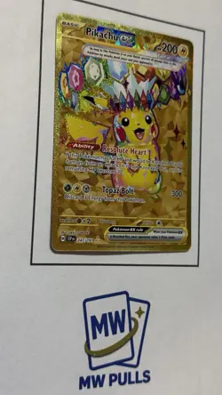 Pokemon Pikachu EX 247/191 Sv08: Surging Sparks Hyper Rare Full Art Holo TCG - Image 2