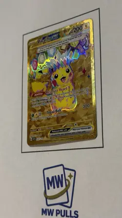 Pokemon Pikachu EX 247/191 Sv08: Surging Sparks Hyper Rare Full Art Holo TCG - Image 3