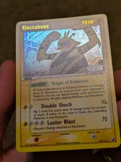 Pokemon Electabuzz Unseen Forces 22/115 2005 Basic 70 HP Rare Reverse Holo LP - Image 2