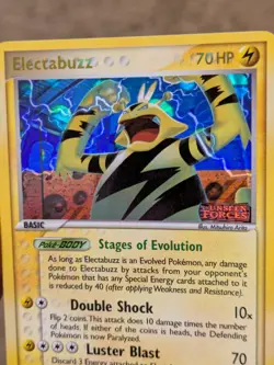 Pokemon Electabuzz Unseen Forces 22/115 2005 Basic 70 HP Rare Reverse Holo LP - Image 5