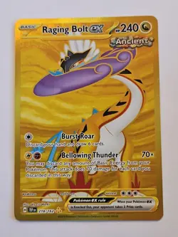 Pokemon Raging Bolt ex 218/162 SV05 Temporal Forces Full Art Hyper Rare NM - Image 1