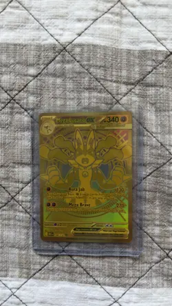 Mega Lucario EX 188/132 - Gold Rare - Mega Evolution Base Set - Pokemon TCG - Image 1