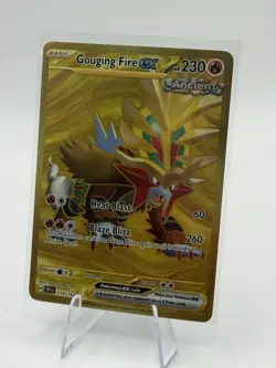 Pokemon TCG Gouging Fire EX 214/162 Hyper Rare NM New Gold SV05 Temporal Forces - Image 1