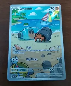 Pokemon TCG Dwebble 129/086 Illustration Rare SV10.5: Black Bolt - Image 1