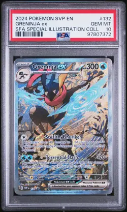 2024 POKEMON SVP EN-SV BLACK STAR PROMO #132 GRENINJA EX PSA 10 - Image 1