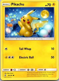 Pikachu (56) 56/236 - SM - Unified Minds Common Pokemon TCG NM - Image 1