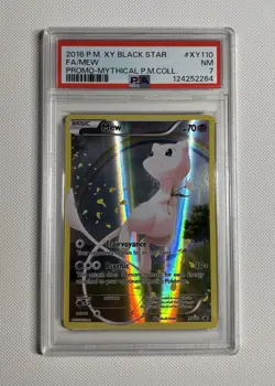 MEW POKEMON XY BLACK STAR PROMO MYTHICAL POKEMON #XY110 PSA 7 - Image 1