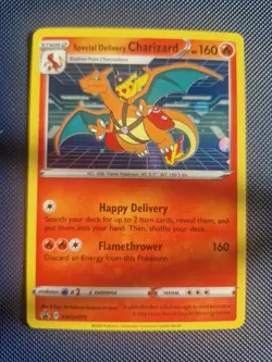 Pokemon TCG Special Delivery Charizard SWSH075 Near Mint Holo Promo Pikachu - Image 1
