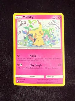 Mimikyu SM163 Sm Holo Sun & Moon Black Star Promo Pokemon - Image 1