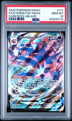 Pokemon TCG Darkness Ablaze: Eternatus VMAX 117/189 Ultra Rare PSA 10 Gem Mint - Image 1