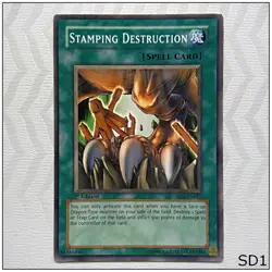 Stamping Destruction - SD1-EN017 - Common 1st Edition Yugioh - Image 1