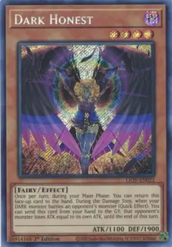 Yugioh! Dark Honest - LIOV-EN022 - Secret Rare - 1st Edition Near Mint, English - Image 1