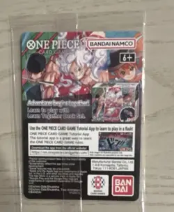 One Piece Bandai Namco Monkey D. Luffy US Voyage Promo Full Art Holo Card - Image 2