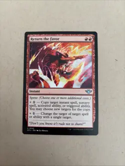 Magic The Gathering Card Return The Favor Instant U 0142 OTJ NM - Image 1