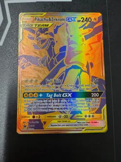 Pokemon Pikachu Zekrom EX Black Star Promo SM248 Ultra Rare Holo Card - Image 1
