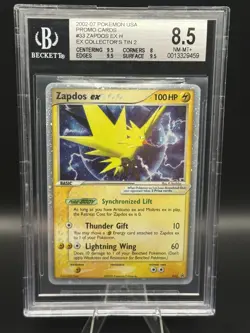 CGC 8.5 Zapdos ex 2005 Black Star Promos 033 Holo Pokemon Card - Image 1