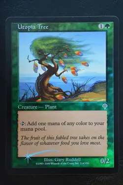 FOIL - Utopia Tree Invasion NM Green Rare MAGIC THE GATHERING MTG CARD MTG - Image 1