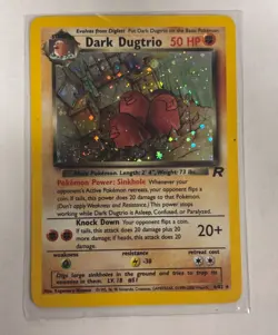 SWIRL Dark Dugtrio 6/82 Team Rocket Holo Rare Unlimited LP English Pokemon Card - Image 1