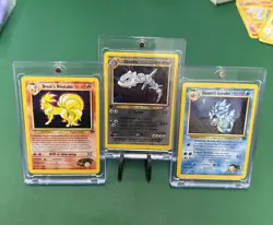 Pokemon Card Lot 3 Cards Vintage 1st edition Neo Holo Rare WOTC HP - Image 1