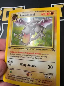 Pokemon Aerodactyl 1st Edition Fossil 1/62 Ultra Rare Holo Card - Image 2
