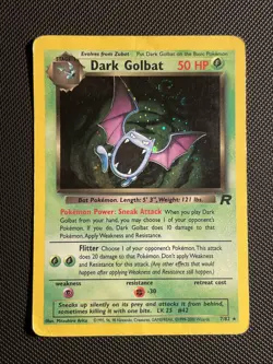 POKEMON CARD HOLO UNLIMITED DARK GOLBAT 7/82 TEAM ROCKET WOTC HP/DMG - Image 1