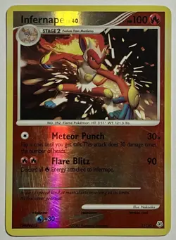 Infernape Lv.40 5/130 (HP) Reverse Holo Diamond & Pearl 2007 Pokemon Card TCG - Image 1