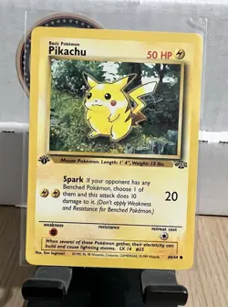 1st Edition Pikachu 60/64 Jungle Set Rare Vintage Pokemon Card - LP - Image 1
