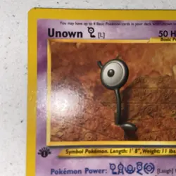 Pokemon Cards: 1st Edition Neo Destiny Common: Unown L 86/105 C - Image 2