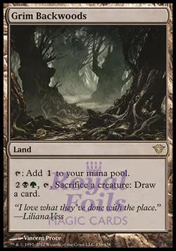 Grim Backwoods 4x FOIL DKA MTG Dark Ascension Rare 3 VF + 1 PL land - Image 1