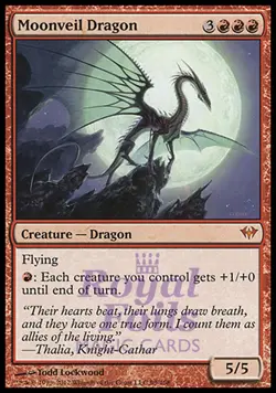 Moonveil Dragon 1x FOIL DKA MTG Dark Ascension Mythic MINT red - Image 1