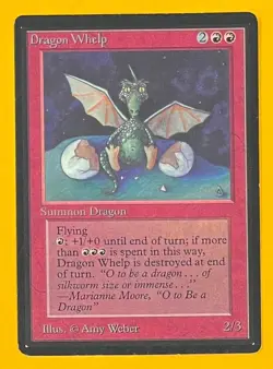 MTG DRAGON WHELP Beta (OldManMTG 012-536) - Image 1