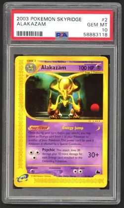 Pokemon Cards - PSA 10 Alakazam 2/144 - Skyridge Non Holo - GEM MT - Image 1