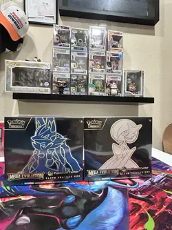 Lot of (2) Pokemon Center Exclusive Mega Evolution Gardevoir & Lucario PC ETB - Image 1
