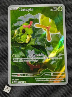 Caterpie 172/165 - Scarlet Violet 151 Illustration Rare English Pokemon NM - Image 1