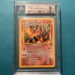 Blaine’s Charizard 2/132 Holo Rare Gym Challenge Pokemon PSA Error BGS 9 - Image 1