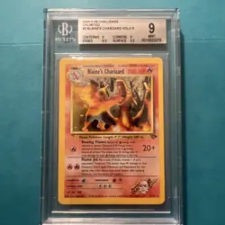 Blaine’s Charizard 2/132 Holo Rare Gym Challenge Pokemon PSA Error BGS 9 - Image 2