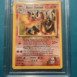 Blaine’s Charizard 2/132 Holo Rare Gym Challenge Pokemon PSA Error BGS 9 - Image 5