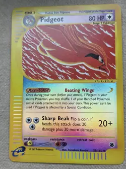 Pokemon Base Set Expedition # 59/165 Reverse Holo Pidgeot Hasn't Been Played - Image 1