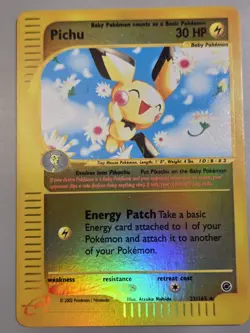 Pokemon Base Set Expedition # 22/165 Reverse Holo PICHU.....Hasnt Been Played - Image 1