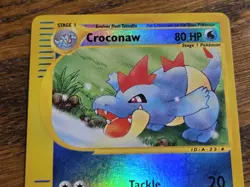 Pokemon Base Set Expedition # 74/165 Reverse Holo CROCONAW *never played* - Image 2