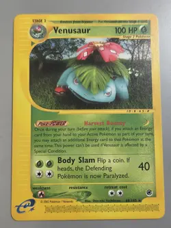 Pokemon Base Set Expedition #68/165 non-holo VENASAUR ***no play*** - Image 1