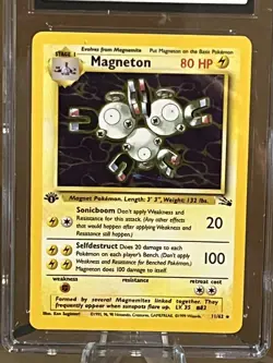 1999 Pokemon Magneton 11/62 holo 1st Ed - Image 5