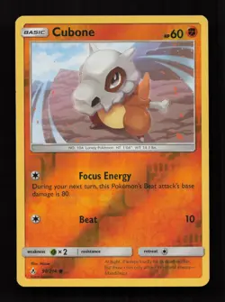 Cubone 90/214 Common Unbroken Bonds Pokemon Reverse Holo Near Mint - Image 1