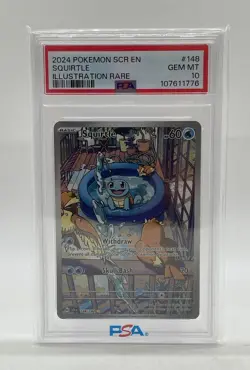 Pokemon TCG Stellar Crown Squirtle #148/142 Illustration Rare Gem Mint PSA 10 - Image 4