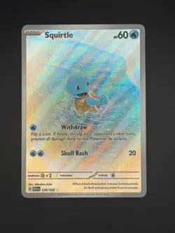 Pokemon Squirtle Full Art Illustration Rare Holo 170/165 Scarlet & Violet 151 - Image 1