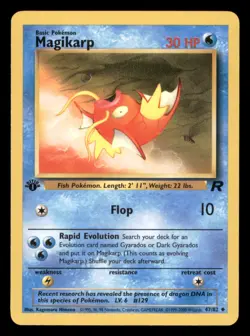 Magikarp 47/82 1st Edition Team Rocket 2000 Pokemon WotC - Image 1