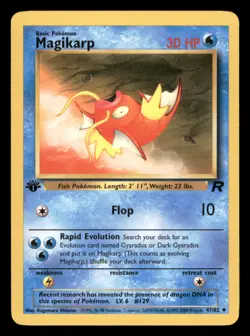 Magikarp 47/82 1st Edition Team Rocket 2000 Pokemon WotC - Image 1