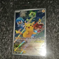 Pokemon Pikachu 027 Sv: Scarlet & Violet Promo Holo 60 HP Adventuring. Sealed - Image 1