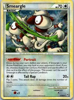 Pokemon TCG Smeargle Holo Rare Holofoil Call of Legends 21/95 HP - Image 1