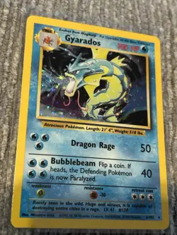 1999 POKEMON BASE SET GYARADOS 100HP HOLO RARE 6/102 STAGE 1 ENGLISH - Image 2